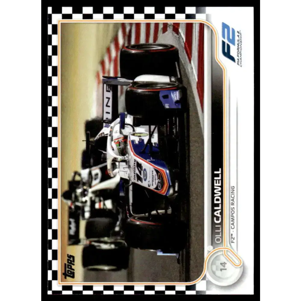 2022 Topps Formula 1 Checker Flag #141 Olli Caldwell NM-MT Racing Card - Racing Card Single