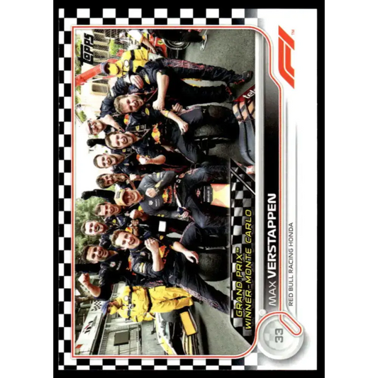 2022 Topps Formula 1 Checker Flag #155 Max Verstappen NM-MT Racing Card - Racing Card Single