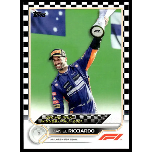 2022 Topps Formula 1 Checker Flag #164 Daniel Ricciardo NM-MT Racing Card - Racing Card Single