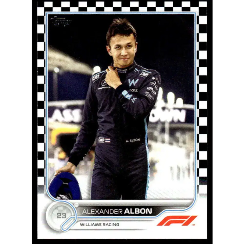2022 Topps Formula 1 Checker Flag #55 Alexander Albon NM-MT Racing Card - Racing Card Single