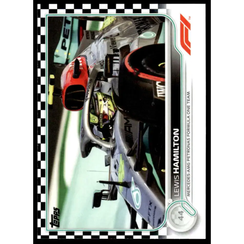 2022 Topps Formula 1 Checker Flag #7 Lewis Hamilton NM-MT Racing Card - Racing Card Single