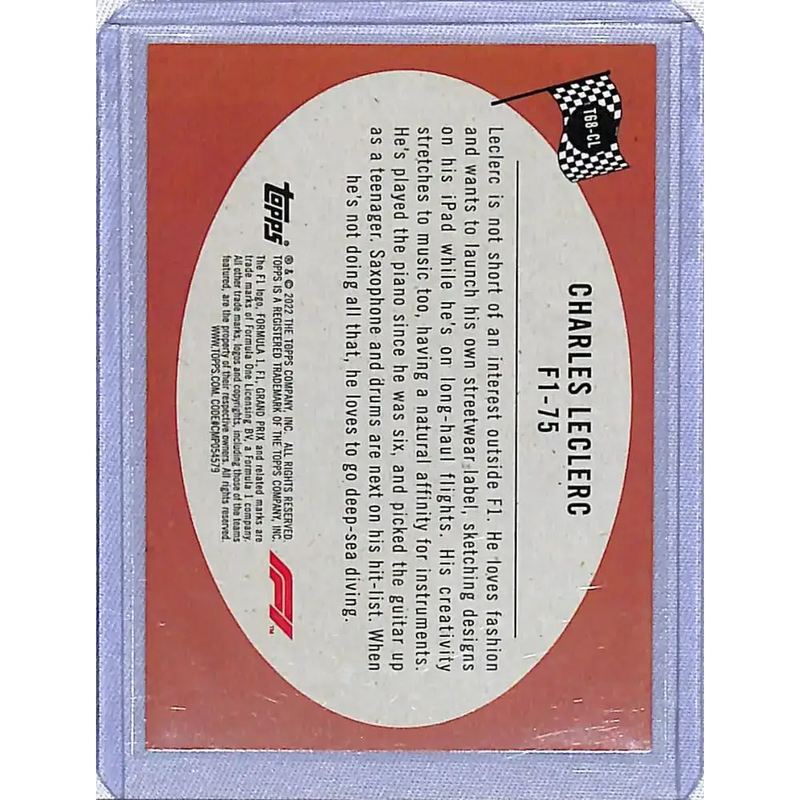 2022 Topps Formula 1 #T68-75 Charles Leclerc NM-MT Ferrari - Racing Card Single