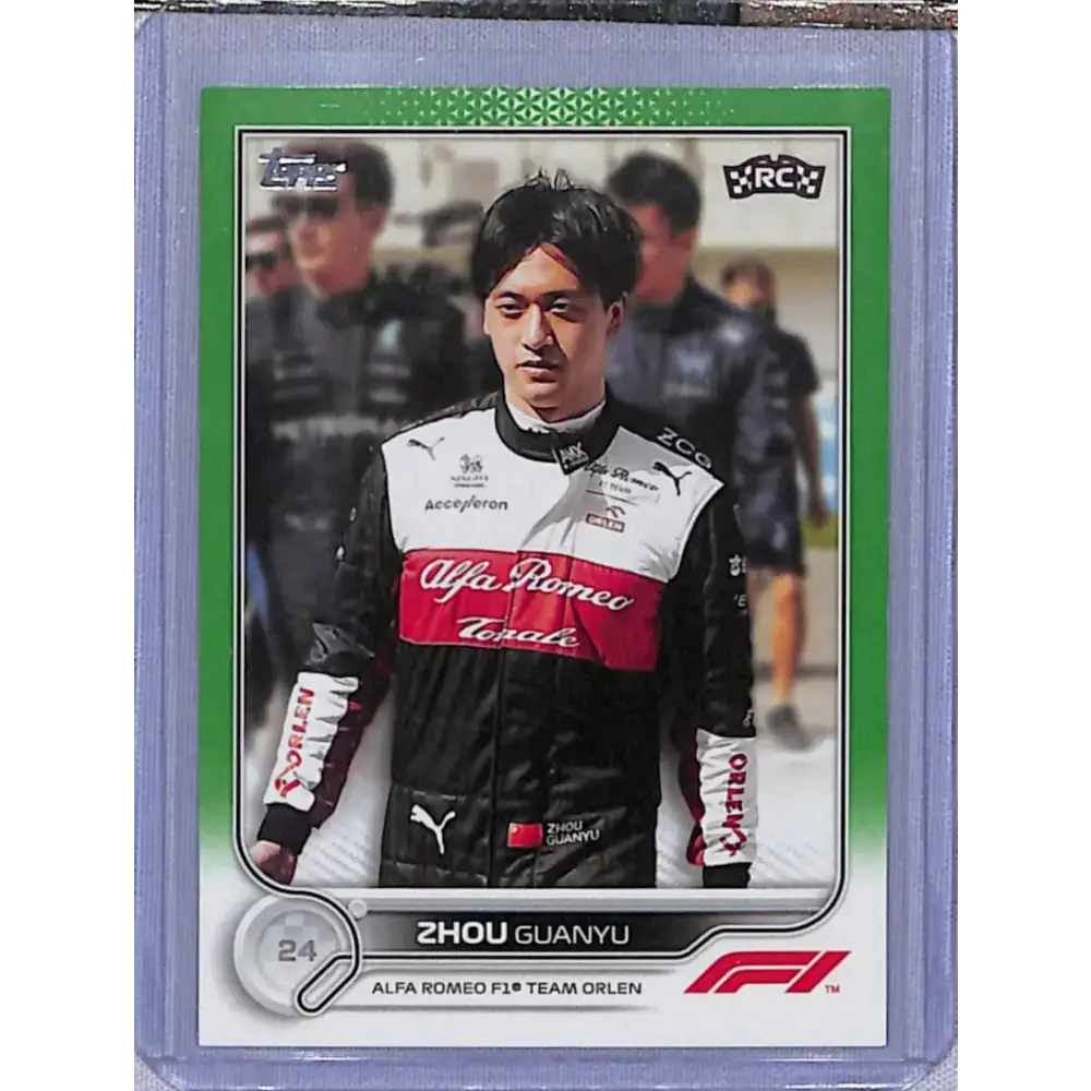 2022 Topps Forumla 1 #68 Green Zhou Guanyu NM-MT 23/75 Racing Card - Racing Card Single