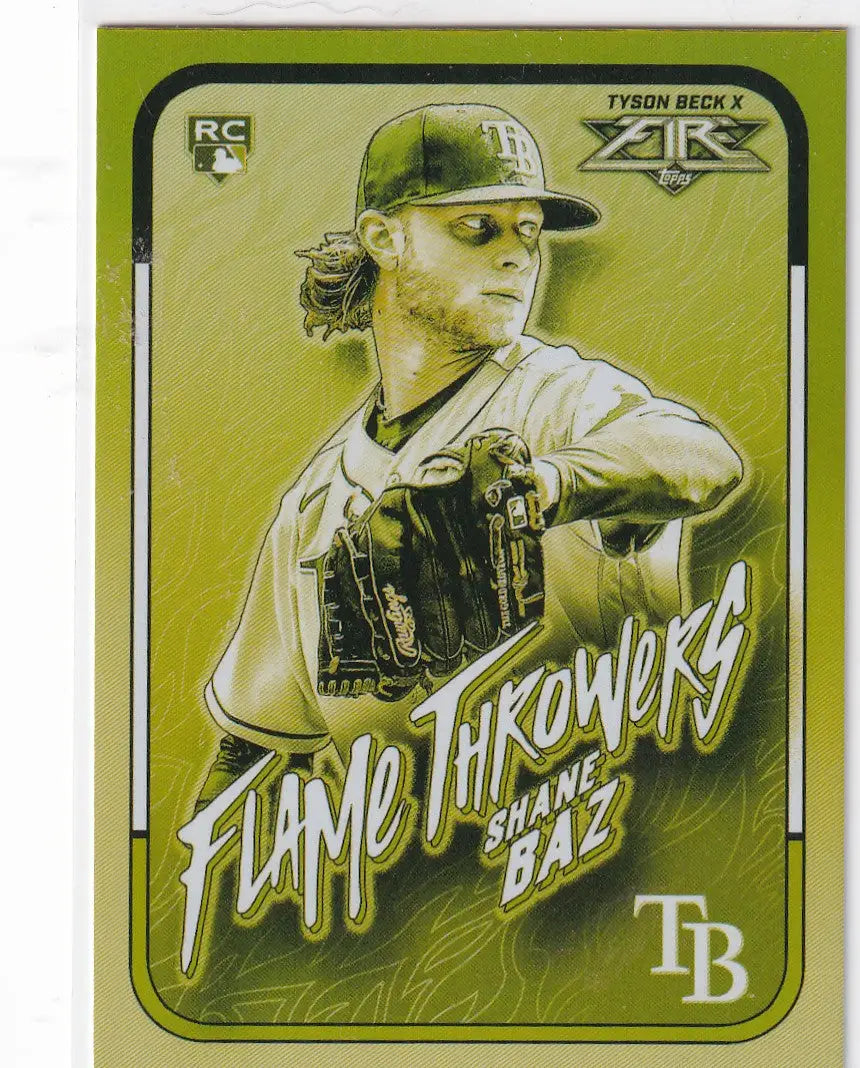 2022 TOPPS #FT-11 SHANE BAZ FLAME THROWERS- TAMPA BAY RAYS - Baseball Card Single