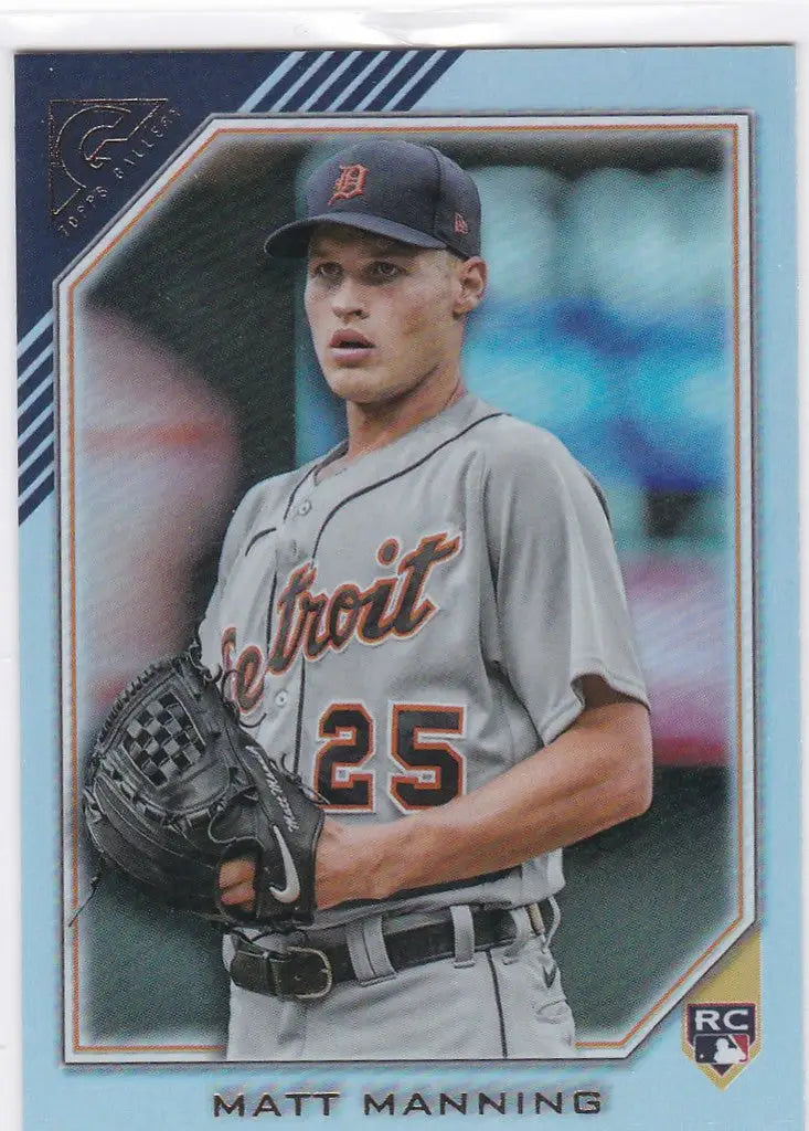 Baseball card of Matt Manning RC Detroit Tigers from 2022 Topps Gallery #117