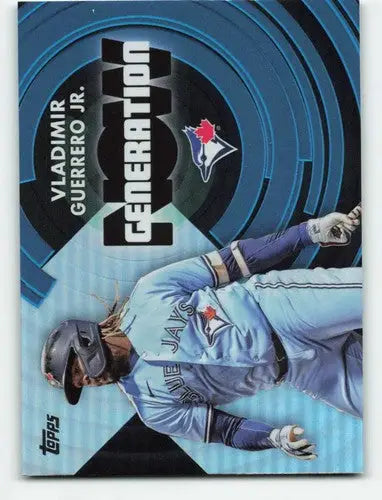 Vladimir Guerrero Jr. baseball card from 2022 Topps Generation Now with original gloss