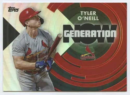 Original gloss Tyler O’Neill baseball card from 2022 Topps Generation Now series