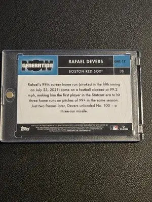 2022 Topps #GN-9 Rafael Devers Generation Now - Baseball Card Single