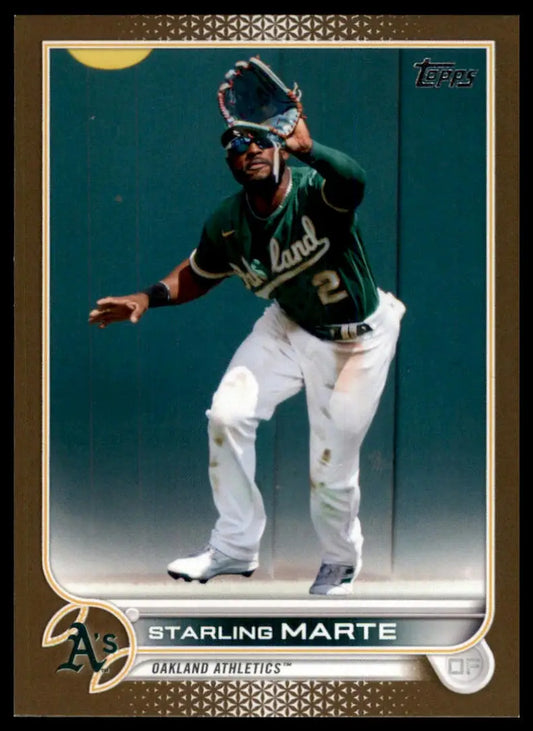2022 Topps - Gold Starling Marte 305 /2022 Oakland Athletics Baseball NM - Baseball Card Single