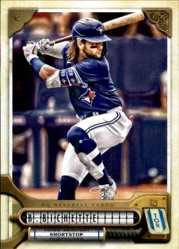 2022 Topps Gypsy Queen Bo Bichette baseball card with original gloss, Blue Jays ID 44874