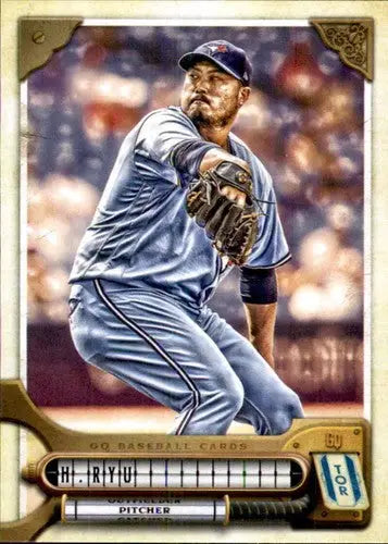 Baseball card featuring Hyun-Jin Ryu from 2022 Topps Gypsy Queen Blue Jays ID 44882