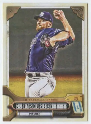 Original gloss baseball card of pitcher Drew Rasmussen from Topps Gypsy Queen series