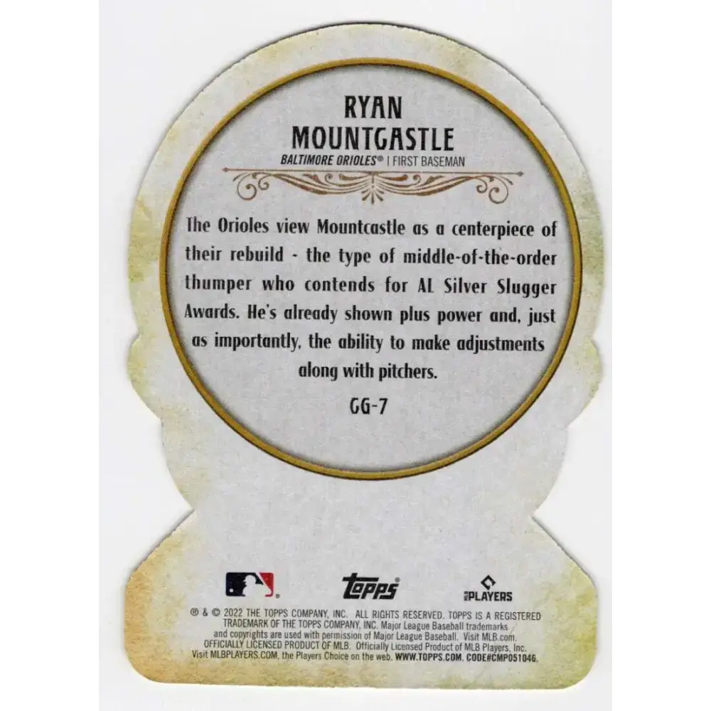 2022 Topps Gypsy Queen Crystal Gazing Die-Cut #CG-7 Ryan Mountcastle NM-MT Baltimore Orioles Baseball Card - Baseball