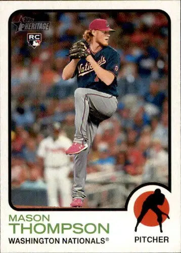 2022 Topps Heritage #113 Mason Thompson NM-MT RC Rookie Nationals ID:41242 - Baseball Card Single