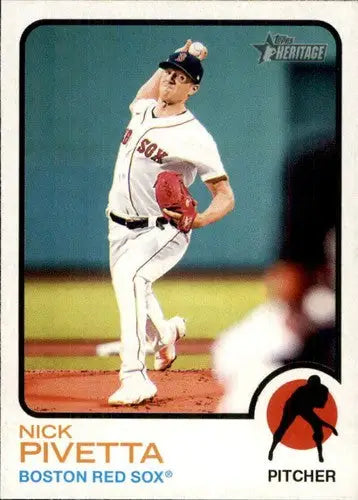 2022 Topps Heritage #121 Nick Pivetta NM-MT Red Sox ID:41247 - Baseball Card Single