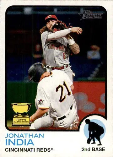 2022 Topps Heritage #131 Jonathan India NM-MT Reds ID:76590 - Baseball Card Single