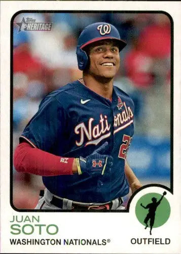 2022 Topps Heritage #154 Juan Soto NM-MT Nationals ID:76591 - Baseball Card Single