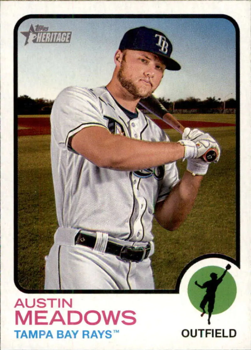 2022 Topps Heritage #16 Austin Meadows NM-MT Rays ID:41170 - Baseball Card Single
