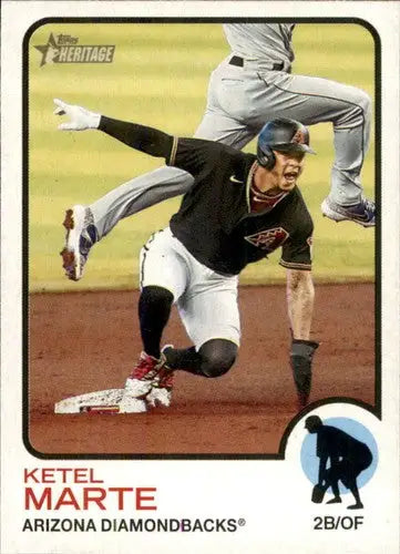 2022 Topps Heritage #163 Ketel Marte NM-MT Diamondbacks ID:41274 - Baseball Card Single