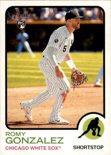 2022 Topps Heritage Romy Gonzalez baseball card with original gloss and rookie card detail