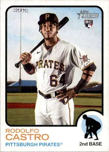 2022 Topps Heritage #165 Rodolfo Castro NM-MT RC Rookie Pirates ID:41275 - Baseball Card Single
