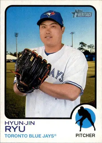 2022 Topps Heritage #168 Hyun-Jin Ryu NM-MT Blue Jays ID:41278 - Baseball Card Single