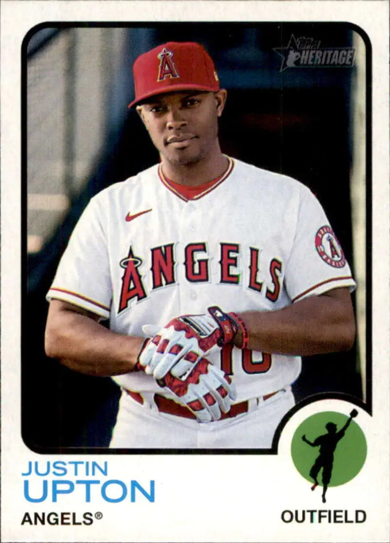 2022 Topps Heritage #17 Justin Upton NM-MT Angels ID:41172 - Baseball Card Single
