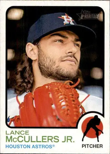 Baseball trading card of Lance McCullers Jr. from Topps Heritage with original gloss