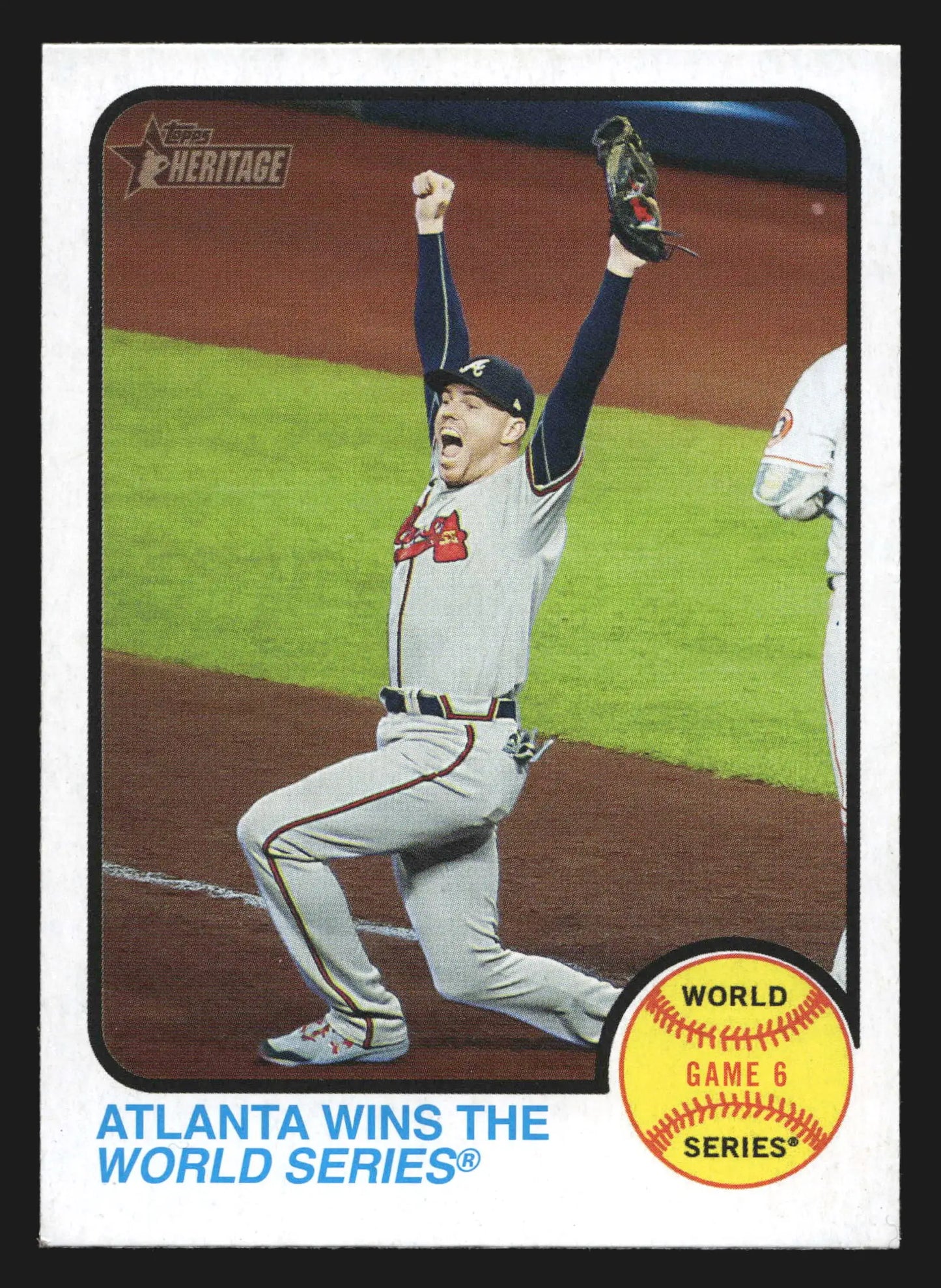 2022 Topps Heritage #210 Freddie Freeman Braves Atlanta Wins the World Series