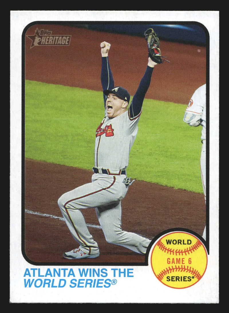 2022 Topps Heritage #210 Freddie Freeman Braves Atlanta Wins the World Series