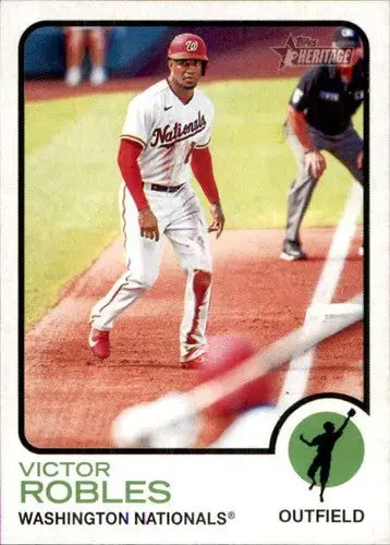 2022 Topps Heritage #229 Victor Robles NM-MT Nationals ID:41308 - Baseball Card Single