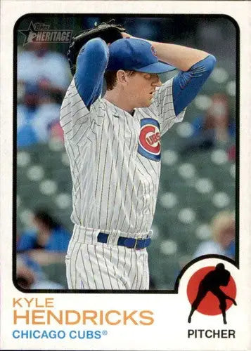 2022 Topps Heritage #235 Kyle Hendricks NM-MT Cubs ID:41313 - Baseball Card Single