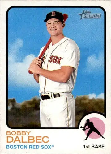 2022 Topps Heritage Bobby Dalbec baseball card with original gloss from Red Sox collection