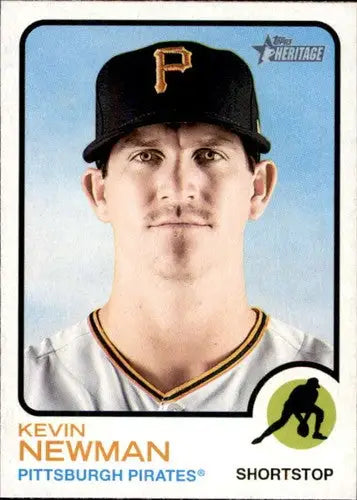Original gloss baseball trading card of Kevin Newman from Topps Heritage 2022
