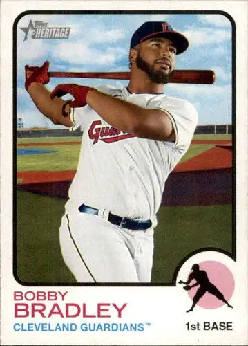 2022 Topps Heritage #253 Bobby Bradley NM-MT Guardians ID:41325 - Baseball Card Single
