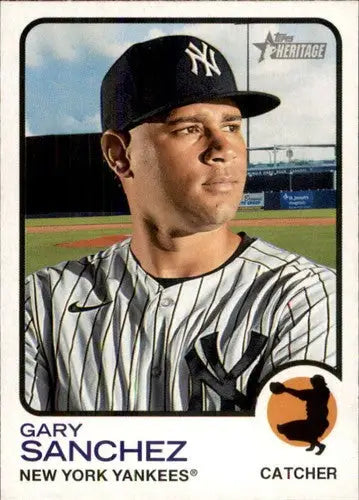 2022 Topps Heritage #258 Gary Sanchez NM-MT Yankees ID:41328 - Baseball Card Single