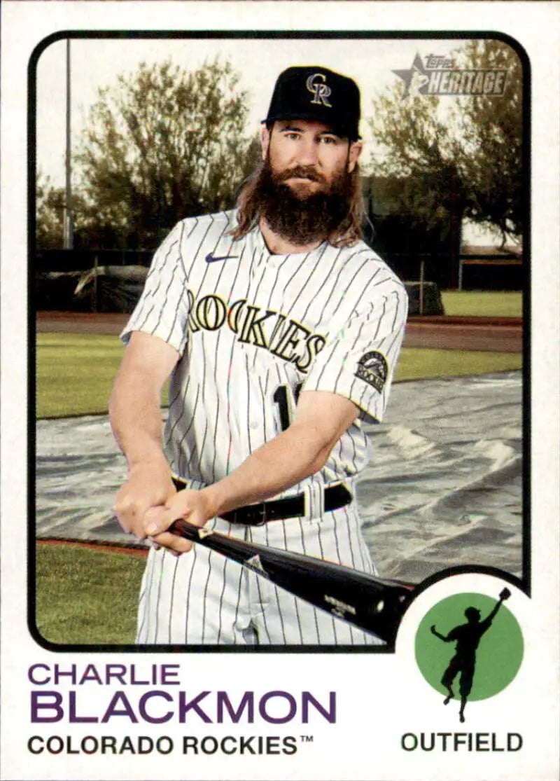 2022 Topps Heritage #26 Charlie Blackmon NM-MT Rockies ID:41173 - Baseball Card Single