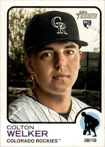 2022 Topps Heritage #281 Colton Welker NM-MT RC Rookie Rockies ID:41338 - Baseball Card Single
