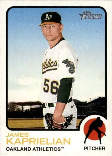 2022 Topps Heritage #296 James Kaprielian NM-MT Athletics ID:41345 - Baseball Card Single
