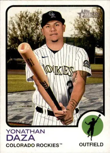 2022 Topps Heritage #297 Yonathan Daza NM-MT Rockies ID:76606 - Baseball Card Single