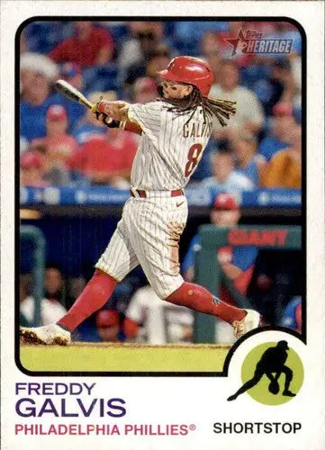 2022 Topps Heritage #302 Freddy Galvis NM-MT Phillies ID:41350 - Baseball Card Single