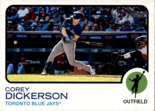2022 Topps Heritage Corey Dickerson baseball card with original gloss Blue Jays ID 42433