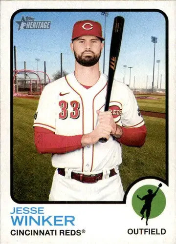 2022 Topps Heritage #315 Jesse Winker NM-MT Reds ID:41355 - Baseball Card Single