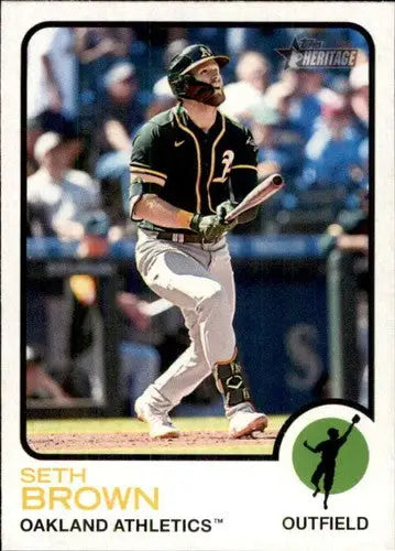 2022 Topps Heritage #328 Seth Brown NM-MT Athletics ID:41368 - Baseball Card Single