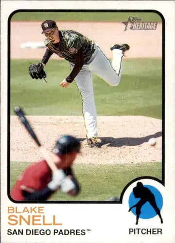 2022 Topps Heritage #331 Blake Snell NM-MT Padres ID:41370 - Baseball Card Single