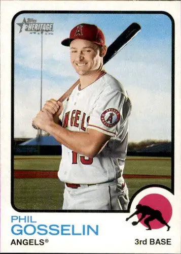 2022 Topps Heritage #345 Phil Gosselin NM-MT Angels ID:41380 - Baseball Card Single