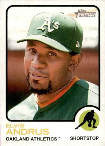 2022 Topps Heritage #361 Elvis Andrus NM-MT Athletics ID:41390 - Baseball Card Single