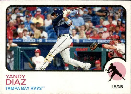 2022 Topps Heritage #363 Yandy Diaz NM-MT Rays ID:41394 - Baseball Card Single