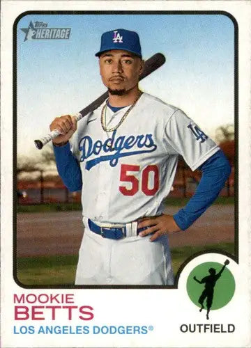 2022 Topps Heritage #386 Mookie Betts NM-MT Dodgers ID:76617 - Baseball Card Single