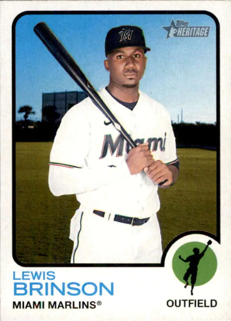 2022 Topps Heritage #39 Lewis Brinson NM-MT Marlins ID:41189 - Baseball Card Single